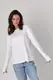 Трикотажна жіноча кофта в стилі oversize - білий цвет, M