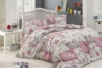 Комплект постільної білизни 200х220 см Кретон Roses Коричневий Arya AR-TR1003624