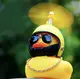 Автомобильная утка с шлемом и креплением Funny Ducks Black Number 8 5180