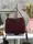 Бордо - натуральный замш - стильная сумочка на три отделения - Lady Bags, два ремня в комплекте (0388-1)