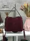 Бордо - натуральный замш - стильная сумочка на три отделения - Lady Bags, два ремня в комплекте (0388-1)