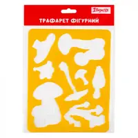 Трафарет для рисования 1 Вересня Грибочки 940353 20х16 см желтый
