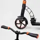 Самокат двухколесный "Best Scooter", с PU колесами и 2 амортизаторами. Black and Orange (100075)