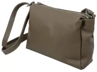 Женская кожаная сумка на плечо Borsacomoda бежевая
