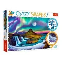 Пазлы 600 эл "Crazy Shapes. Звездное сияние над Исландией"
