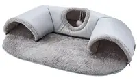 Игровой туннельный коврик 2 в 1 Cat Bed • Интерактивный коврик-тоннель для кошек
