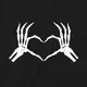 Свитшот "Skeleton heart" женский, Черный, XXL