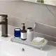 Набор для ванной комнаты и душа коврик для ног,подставка,накладка-коврик на раковину,цвет светло-серый