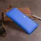 Горизонтальный тонкий кошелек из кожи унисекс ST Leather 19329 Синий