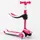 Самокат трехколесный Best Scooter MAXI С СИДЕНИЕМ, колеса PU со светом. Pink and white (102932)