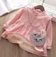 Утепленное платье для девочки Cat розовое 1612, размер 80