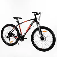 Велосипед спортивный 27.5" Corso "Fiaro"алюминиевая рама. Black and orange (104770)