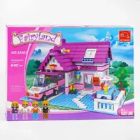 Дитячий конструктор Ausini. "Країна Чудес. Будиночок", 630 деталей. Violet (23418)
