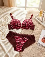 Женский комплект белья бордовый код П468 80С