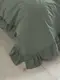 Постельное Белье Вареный Хлопок Limasso Exclusive Natural Green Зелёный двуспальный евро 200х220см