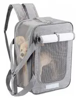Рюкзак - сумка 2 в 1 переноска для котів та собак 45х34х25 CosmoPet CP-43 Gray