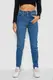 Джинсы женские Mom-fit стрейч, цвет синий, 244R1134