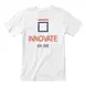 Футболка мужская "Innovate or Die", Белый, XXL, английский