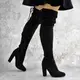 Женские ботфорты на каблуке Fashion Vanilla 1429 40 размер 25,5 см Черный