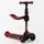 Самокат трехколесный Best Scooter MAXI С СИДЕНИЕМ, колеса PU со светом. Red and black (102923)