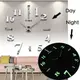 Большие настенные часы DIY Clock с цифрами светятся в темноте СЕРЫЕ 173720