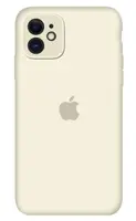 Чохол із закритою камерою для iPhone 11 - Cіліконовий з мікрофіброю, White (Full)