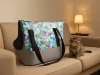 Сумка-переноска для котов и собак Лежебока бирюза 23х40х34 см, Бирюза
