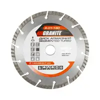 Диск алмазный GRANITE SEGMENTED TURBO, 180х2,6 мм, 22-24%, 8600 об/мин. Grey (9-01-180)