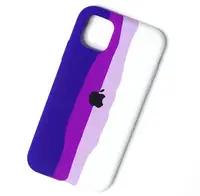 Силиконовый чехол для iPhone 11 Pro Max - Rainbow, Разноцветный / Фиолетовый