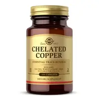 Витамины и минералы Solgar Chelated Copper, 100 таблеток