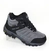 Сірі зимові чоловічі водостійкі термокросівки з підошвою Vibram сірий