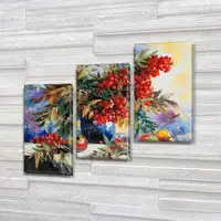Модульные картины на кухню на ПВХ ткани, 85х95 см, (60x30-3)