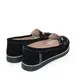 Женские черные мокасины на весну из натуральной замши.