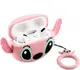 Чехол для AirPods Pro 2/ 1 - Стич 3D Розовый (pink), силиконовый
