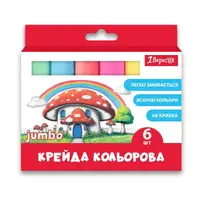 Мел цветной 1Вересня Classic JUMBO 400557 6 цветов