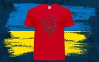 Патриотическая футболка с принтом Герб Украины черная унисекс,футболка с патриотической надписью
