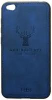 Чехол-накладка TOTO Deer Shell With Leather Effect Case Xiaomi Redmi Go Dark Blue