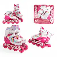 Роликові ковзани Best Roller 70-5 М PU колеса світяться. Pink and White (розмір 34-38) (186969)