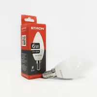Лампа светодиодная ETRON Light Power 1-ELP-028 C37 6W 4200K 220V E14