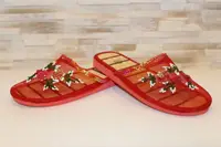 Тапочки комнатные женские красные код Тп136 41