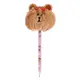 Ручка шариковая пушистая YES Line Friends Choco 412112 0.7 мм