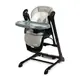 Кресло-качалка + стульчик для кормления Caretero INDIGO Black Grey