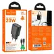 Адаптер сетевой HOCO Gentle single port charger N60 (Type-C to Type-C Set) |1Type-C, 20W/3A, PD/QC|