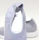Серые женские текстильные кроссовки-слипоны на белой подошве из серой пены