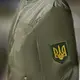 Набор шевронов 2 шт с липучкой Герб и флаг Украины хаки вышитий патч нашивка
