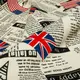 Ткань декоративная хлопок Америка, Газета