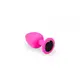 Анальная пробка, Pink Silicone Black Diamond, S