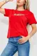 Футболка женская с принтом, цвет красный, 221R3008-1