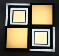 Сучасний креативний світильник стельовий LED для кухні ванної офісу 25176 Чорний 9х25х25 см.