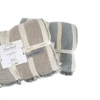 Покривало Lotus Home - Milana muslin lead blue-khaki 220*240